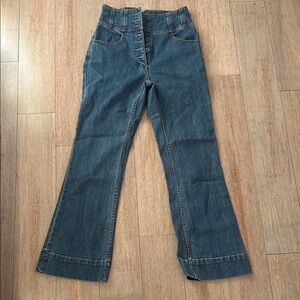 Ulla Johnson high rise wide leg jeans size 0